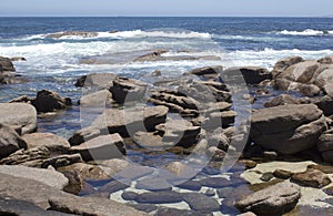 Rocky beach Augusta West Australia in summer