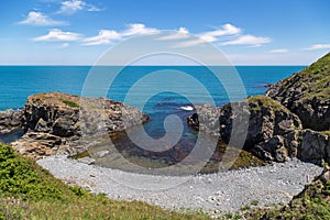 Rocky beach on the Bulgarian Black Sea coast