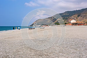 Rocky beach in Campora San Giovani town photo