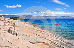 Rocky beach and coastline of Adriatic sea