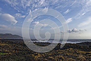 The rocky beach and Coastline between Gourdon and Invervbervie