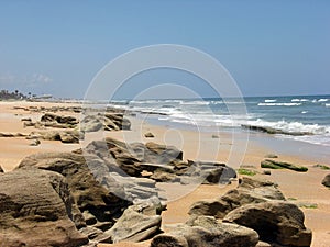 Rocky beach in florida