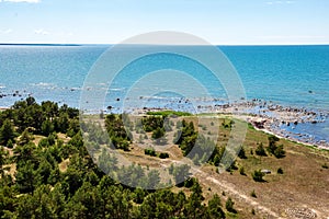 rocky beach in Hiiumaa island Estonia