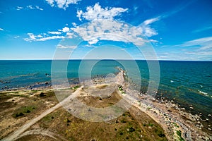 rocky beach in Hiiumaa island Estonia