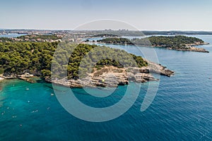 Rocky beach near Pula, Croatia