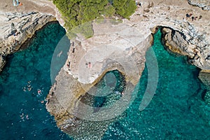 Rocky beach near Pula, Croatia