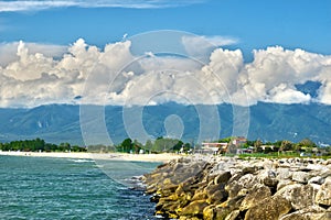 Rocky beach at Paralia Katerini