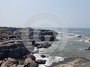 Rocky beach shore