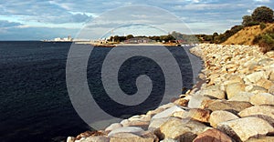 Rocky and beach on the Ã¶resund