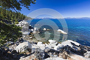 Rocky Beautiful Shoreline of Lake Tahoe