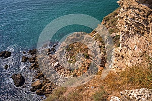 Rocky Black Sea coast of Bulgaria