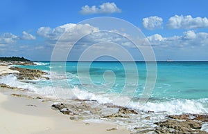 Roccioso caraibico Spiaggia Messico 