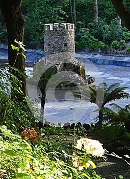 Rocky Castle at Ground Level - Pena Palace - Sintra, Portugal