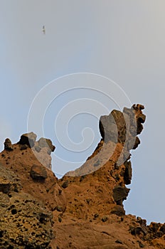 Rocky cliff in Caleton Oscuro. photo