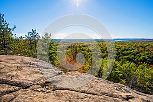 A Rocky Cliff High Above the Tree Tops