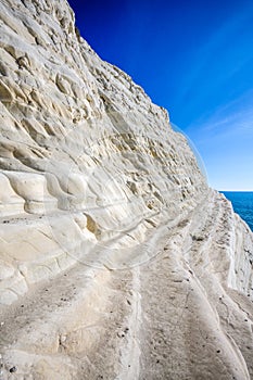 Rocky cliff of the Steps of the Turks in Agrigento,  Sicily