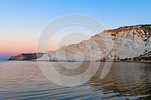 Rocky cliff of the Steps of the Turks in Agrigento,  Sicily