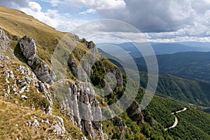 Rocky cliff on Vlasic mountain