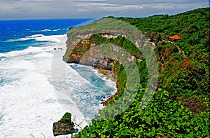 Rocky Cliffed Coast of Bali, Indonesia