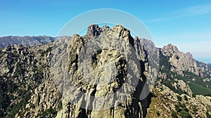 The rocky cliffs of the Col de Bavella