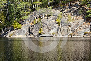 Rocky Cliffs and Evergreen Trees on Scenic Centennial Ridges Trail in Algonquin Park #2