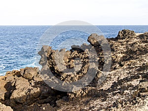 Rocky coast in the area of Charco de Palo