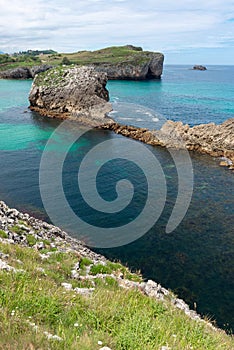 Rocky coast of Buelna, Asturias, Spain