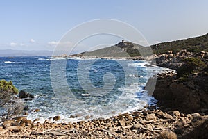 Rocky coast corsica