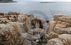 Rocky coast of the Gouldsboro Bay, Maine