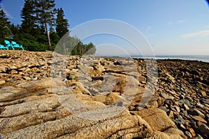 Rocky coast of the Gouldsboro Bay, Maine