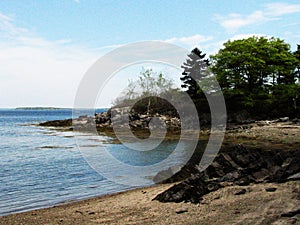 Rocky Coast on an Island in Coastal Maine