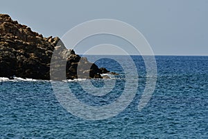 rocky coast kalymnos island greece sumer sun aegean