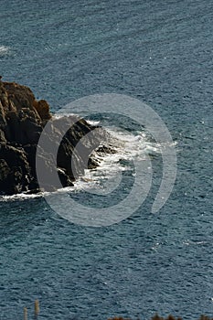 rocky coast kalymnos island greece sumer sun aegean