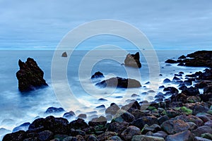 Rocky coast near Reykjanes, Iceland