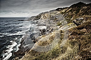 Rocky coast near Saint Jean de Luz, France