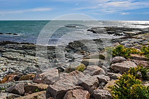 The Rocky Coast of Newport, Rhode Island