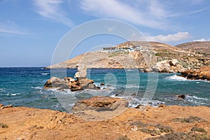 Rocky coast on the north side of the island of Ios. Greece