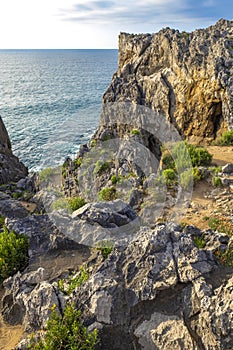Rocky Coast, PrÃÂ­a Cliffs, Karst Formation, Llanes de PrÃÂ­a, Spain photo