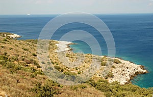 Rocky coast and sea