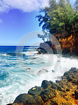 Rocky coastline on the Big Island of Hawaii