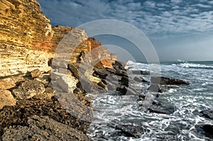 Rocky coastline of Black Sea