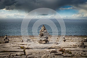 Rocky coastline of Burren area in County Clare. Ireland