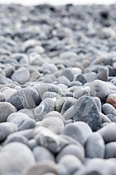 Rocky coastline. in Camogli, a fishing village and resort close to the peninsula of Portofino