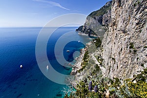 Rocky coastline, Capri island (Italy)