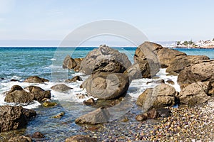 Rocky Coastline in Ensenada, Mexico photo