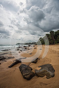 Rocky coastline of Galle, Sri Lanka