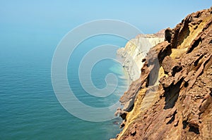 Rocky coastline of Hormuz Island