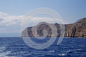 Coastline near the island of Gramvousa,Crete,Grecee photo