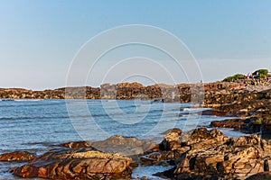 The rocky coastline of Ogunquit, Maine