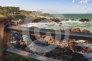 Rocky coastline on Pacific Grove, California